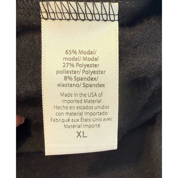 Beyond Yoga Overlapping Jumpsuit Sz XL Black Fleece Super Soft Roomy Drop Waist - Picture 9 of 16